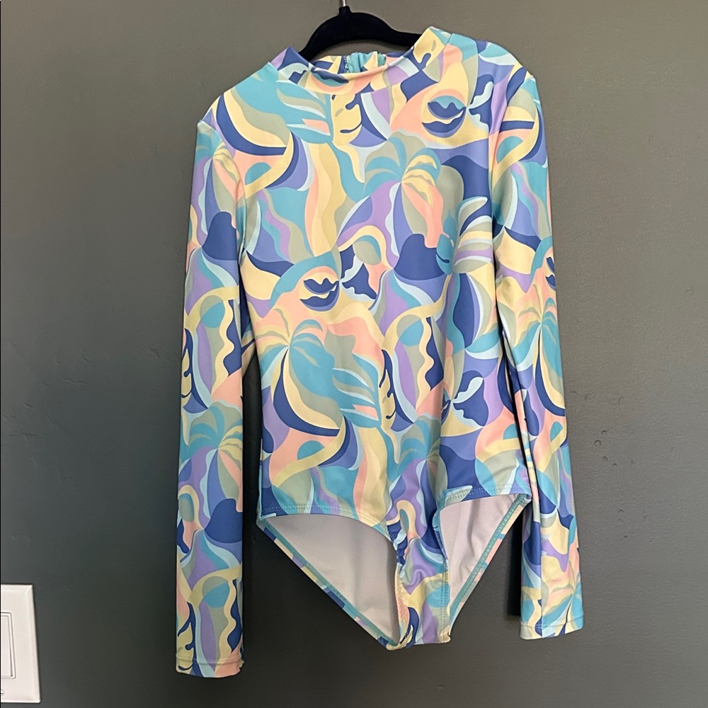 Girls Billabong Return to Paradise long sleeve swimsuit